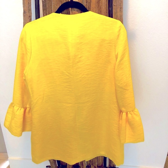 Luii bright yellow jacket with 3/4 sleeves. NWT - Picture 2 of 5